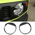 thumbnail image 3 of 2Pcs Black ABS Front Headlight Lamp Cover Trim for Suzuki Jimny 2019-21, 3 of 6