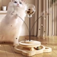 thumbnail image 1 of DPTALR Solid Wood Spring Rotating Catnip Ball Set Cats Food Leaking Ball Suitable For Pet Cats Teasing Stick Toy, 1 of 6