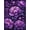 Purple, Pattern 1, variant on Flatwoven High Traffic Area Rug, Vibrant Floral Round Design, Non Slip, Stain Resistant, Washable Area Rugs for Living Room, Bedroom(Purple, 4X6)