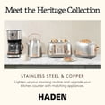 thumbnail image 6 of Haden Heritage 4 Slice Wide Slot Toaster & Coffee Maker, Steel & Copper, 6 of 10