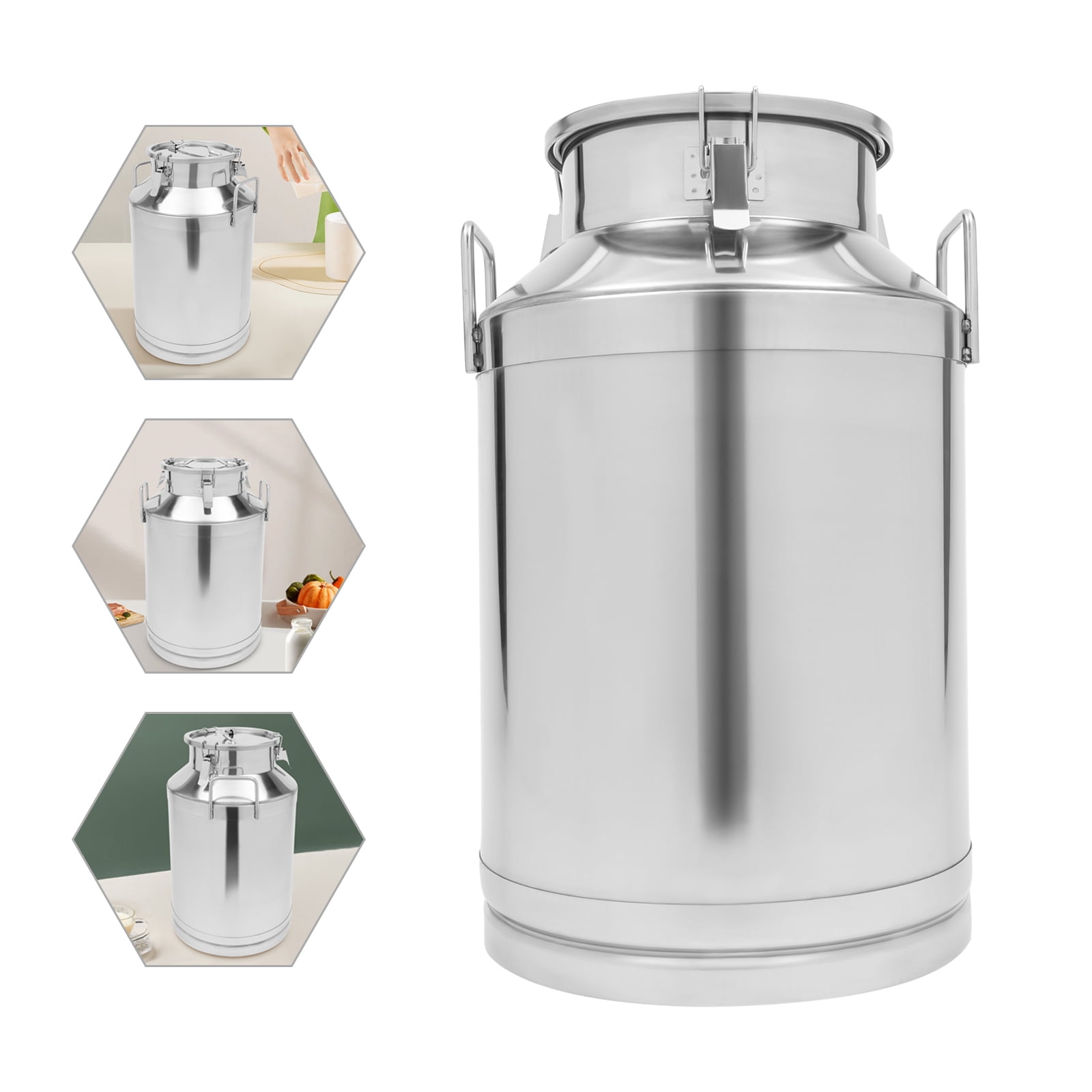 60L Stainless Steel Milk Can Barrel Wine Beer Whiskey Storage Tank