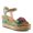 MINT GREEN MULTI, variant on L`Artiste Boca Women’s Hand-painted Wedge Sandal with Comfort Footbed