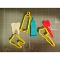 thumbnail image 3 of Tooth, Toothbrush, and Toothpaste Cookie Cutter (Set)- Fast Shipping - Sharp Edges - Exceptional Quality, 3 of 5