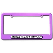 Happiness Is Being A Grandparent License Plate Frame