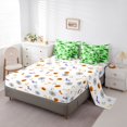 thumbnail image 5 of Feelyou Happy Halloween Ghost Pumpkin Twin Bedding, Cute Bat Rainbow Bedding Comforter Set, Green, Halloween Reversible, 7pcs, 5 of 7