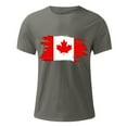thumbnail image 4 of Tops para hombre, blusas y camisas de cuello redondo y manga corta para hombre. Camiseta de cuello redondo y manga corta con estampado de bandera canadiense para hombre. Blusa de algodón y poliéster p, 4 of 5