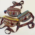 thumbnail image 4 of JUYGO Women Folk Style Waist Bags with Adjustable Strap Variegated Color Fanny Pack with Fringe Decor Pochete Feminina Riñonera Belt, 4 of 5