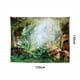 thumbnail image 2 of Tapiz de jungla verde de 150 x 130 cm, tapiz de pared de bosque, tapiz de cuento de hadas de fantasía para colgar en la pared para dormitorio de niños, sala de estar, dormitorio, decoración, 2 of 6