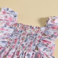 thumbnail image 4 of Robes d'Été pour Bébés Robes d'Été Manches Volantes Col Carré Floral Sundress, 4 of 8