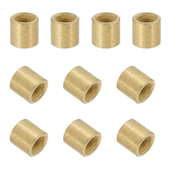 30 Pack Sleeve Bearings, 4mm Bore x 6mm OD x 6mm Length, Self-Lubricating Sintered Bronze Bushings