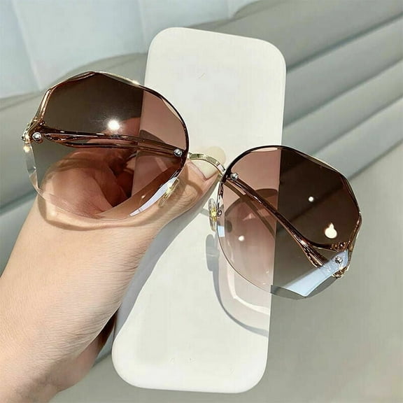 WEISIPU Womens Sunglasses Oversized Metal Frame Fashion Shades Ladies