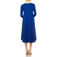 thumbnail image 4 of Women's A-Line Long Dress with 3/4 Sleeves and Relaxed Round Neckline, 4 of 7