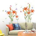 thumbnail image 1 of Adhesivo de pared con estampado de flores superbonito, decoración de pared para sala de estar, dormitorio TUNC Sencillez, 1 of 5