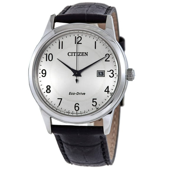 Citizen Men's Eco-Drive AW1231-07A Black Leather Dress Watch