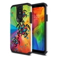 thumbnail image 1 of FINCIBO Hybrid Case Hard Plastic TPU Slim Back Cover for LG Q7/Q7+/Q7 Alpha, Colorful Turtle, 1 of 7