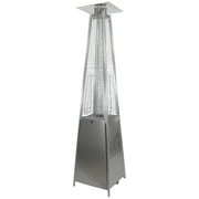 Pyramid Glass Tube Outdoor Gas Patio Heater, 44,000 BTU Stainless Steel Finish