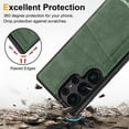 thumbnail image 5 of for Samsung Galaxy S24 Ultra Wallet Phone Case with Card Holder, [RFID Blocking PU Leather Protection][Back Flip Magnetic Cases] Kickstand Shockproof Women Men Slim Cover for S24 Ultra - Green, 5 of 8