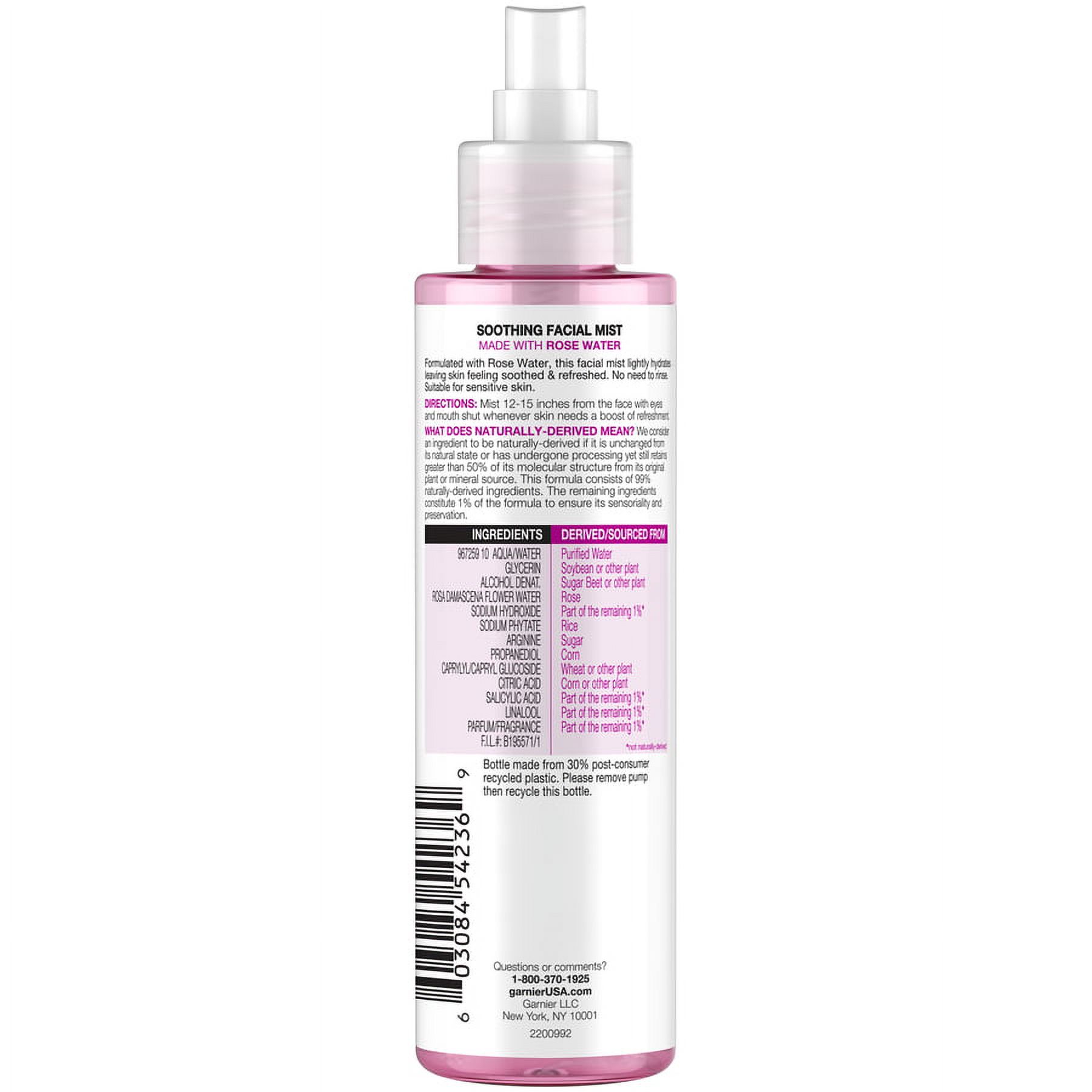 Garnier SkinActive Facial Mist Spray, Rose Water, 4.4 fl oz - image 2 of 11