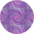 thumbnail image 1 of Ahgly Company Machine Washable Indoor Round Transitional Heliotrope Purple Area Rugs, 4' Round, 1 of 7