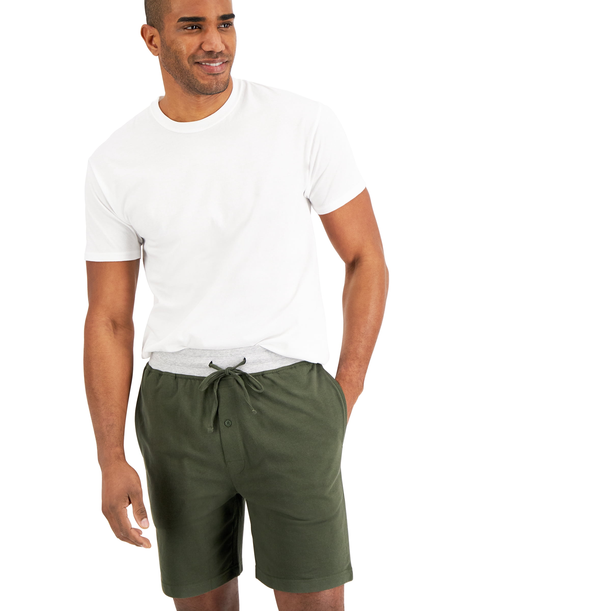 Hanes Men's Soft French Terry Pajama Shorts, 2-Pack, Sizes S-5XL