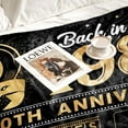 thumbnail image 5 of 40th Anniversary Blanket Gifts Gift for 40th Wedding Anniversary Ruby 40 Years of Marriage for Wife Mom Husband Dad Couple Parents Grandparents Throw Blankets 60Lx50W Inch Gold, 5 of 6