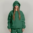 thumbnail image 2 of GEWSEY Hoodie with Eye Mask Built In,Comfort Airplane Mode Travel Hoodies with Hidden Pockets,Blanket Hoodie for Women Men (Dark Green, 4XL), 2 of 9