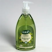 Dalan 2350024 13.5 oz Liquid Hand Soap with Pump - Mediterranean Olive Oil, Green - Case of 24