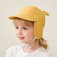 thumbnail image 5 of ROHUUQUE Kids Sun Hats UV Protection Wide Brim Boonie Hat Breathable Mesh Foldable Neck Flap Hat for Outdoor Yellow, 5 of 8