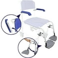 KMINA PRO Shower Chair with Wheels, Handicap Shower Chair Blue