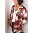thumbnail image 2 of Chaqueta Camisa Cuadros PRETTYGARDEN Roja Talle S, 2 of 8