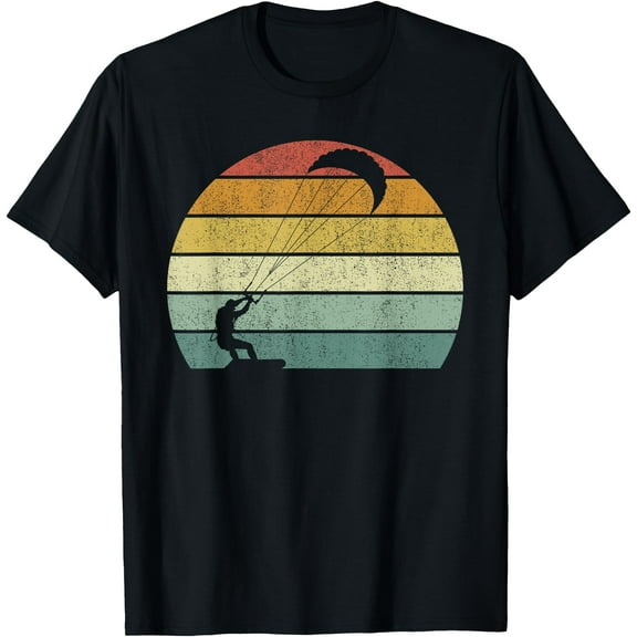 Vintage Retro Kiteboarding Shirt Kitesurfing Kitesurf Gift Unisex T-Shirt for Men Women Kids Toddler
