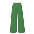 thumbnail image 3 of Cethrio Girls Sweatpants, Casual Open Bottom Running Loose Fit Wide Leg Pants Green Size 8, 3 of 7