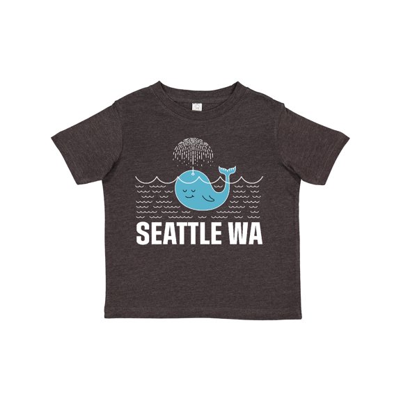 Inktastic Seattle Washington Cute Whale Travel Boys or Girls Toddler T-Shirt