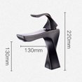 thumbnail image 4 of Grifo de baño elegante de latón, grifo mezclador monomando contemporáneo con diseño silencioso, adecuado para baño, cocina, lavabo, guardarropa (1 unidad), 4 of 4