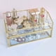 thumbnail image 5 of Joyería baratija caja de cristal ornamentado pendientes caja de cristal y marco dorado caja decorativa mostrador caja de, 5 of 8