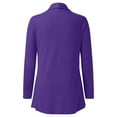 thumbnail image 2 of CAICJ98 Womens Cardigans Fall 2023 Womens Open Front Cardigan Long Sleeve Knit Sweater Outwear with Pockets Purple,XL, 2 of 5