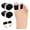 Black (One Size), variant on Big Toe Separators for Pain Relief, Bunion Corrector Spacers Straightener with 2 Loops for Women Men, Highly Stretchy Comfortable Gel Toe Cushions Spreaders for Feet Alignment