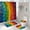 Oilpainting Rainbow, variant on Rainbow Shower Curtain Set with Non- Rugs Bath Mats Toilet Lid Cover, Colorful Stripe Bathroom Decor,Painting Art Bathroom Curtain Shower Sets
