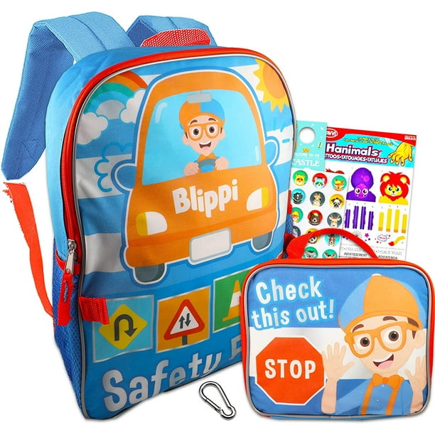 Blippi Backpack and Lunch Bag for Kids 6 Pc Blippi School Supplies