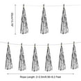 thumbnail image 2 of Uxcell 15Pcs Silver Tassel Garland Banner w Rope for Wedding Birthday Party Decoration, 2 of 6