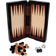 John N. Hansen Co. Classic Game Collection - 8 Magnetic Dark Wood 3 in 1 Game Set