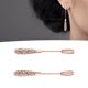 thumbnail image 5 of Pendientes Colgantes Elegantes Nikou para Mujer Moda Ligeros Oro Rosa, 5 of 11
