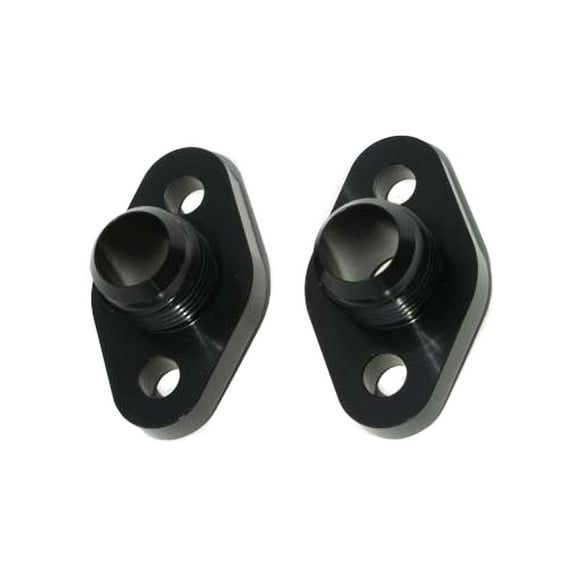 Meziere WP8112ANS Small Block Chevy No.12 Water Pump Port Adapters - Black - Pack of 2