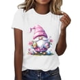 thumbnail image 2 of VBTAPA Women's Happy Easter Shirt Funny Bunny T-Shirt Cute Rabbit Graphic Tees Egg Hunt Holiday Party Tops Big Sales Today White L, 2 of 5