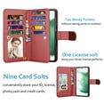 thumbnail image 4 of 6.6" Galaxy S22+ 5G Wallet Case, Samsung Galaxy S22+ 5G 2022 PU Leather Case, Njjex Luxury PU Leather 9 Card Slots Holder Carrying Folio Flip Cover Kickstand & Hand Strap, 4 of 5