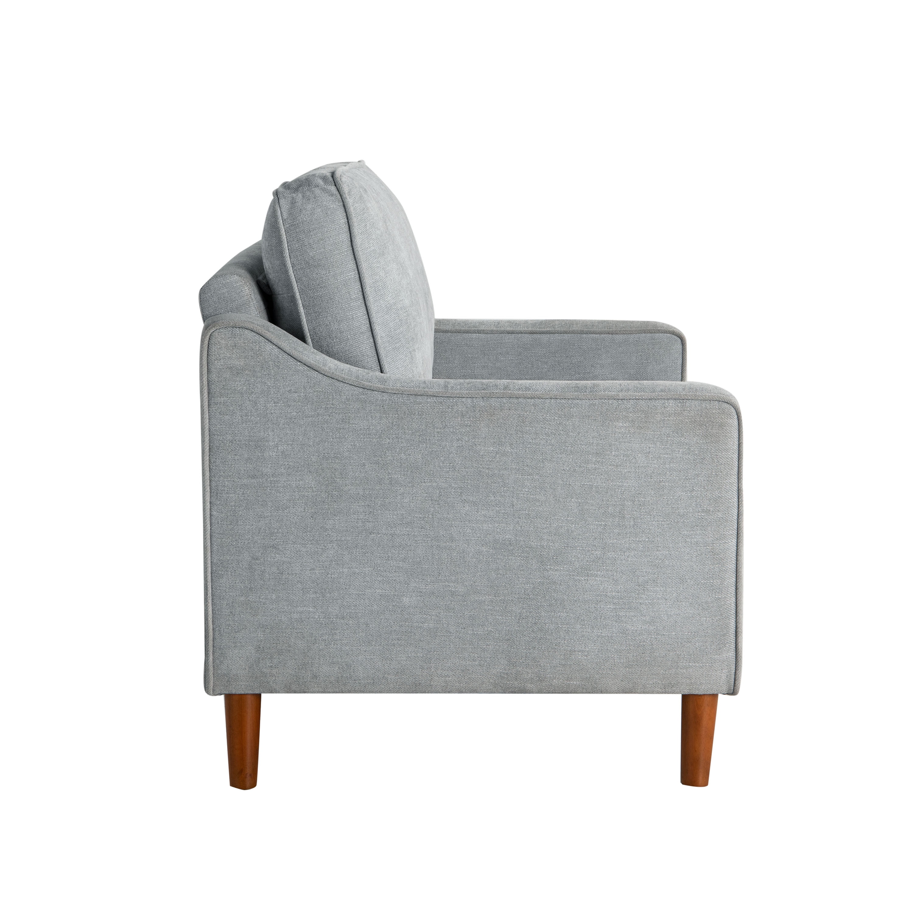 Studio Living Sanborn Modern Arm Chair, Light Gray Woven Fabric