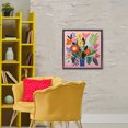 thumbnail image 3 of Stupell Industries Eclectic Floral Flourish Summer Bouquet Black Floating Frame Canvas Art, 25 x 25, by Lazar Studio, 3 of 8