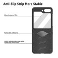 thumbnail image 3 of For Samsung Galaxy Z Flip5 Diamond Lattice Hinge Phone Case(black), 3 of 5