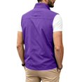 thumbnail image 5 of Awwp Men's Lightweight Vest Sleeveless Outdoor Work Jacket for Travel Hiking Running Multi-Pocket Utility Vest Dark Purple Size: L, 5 of 10