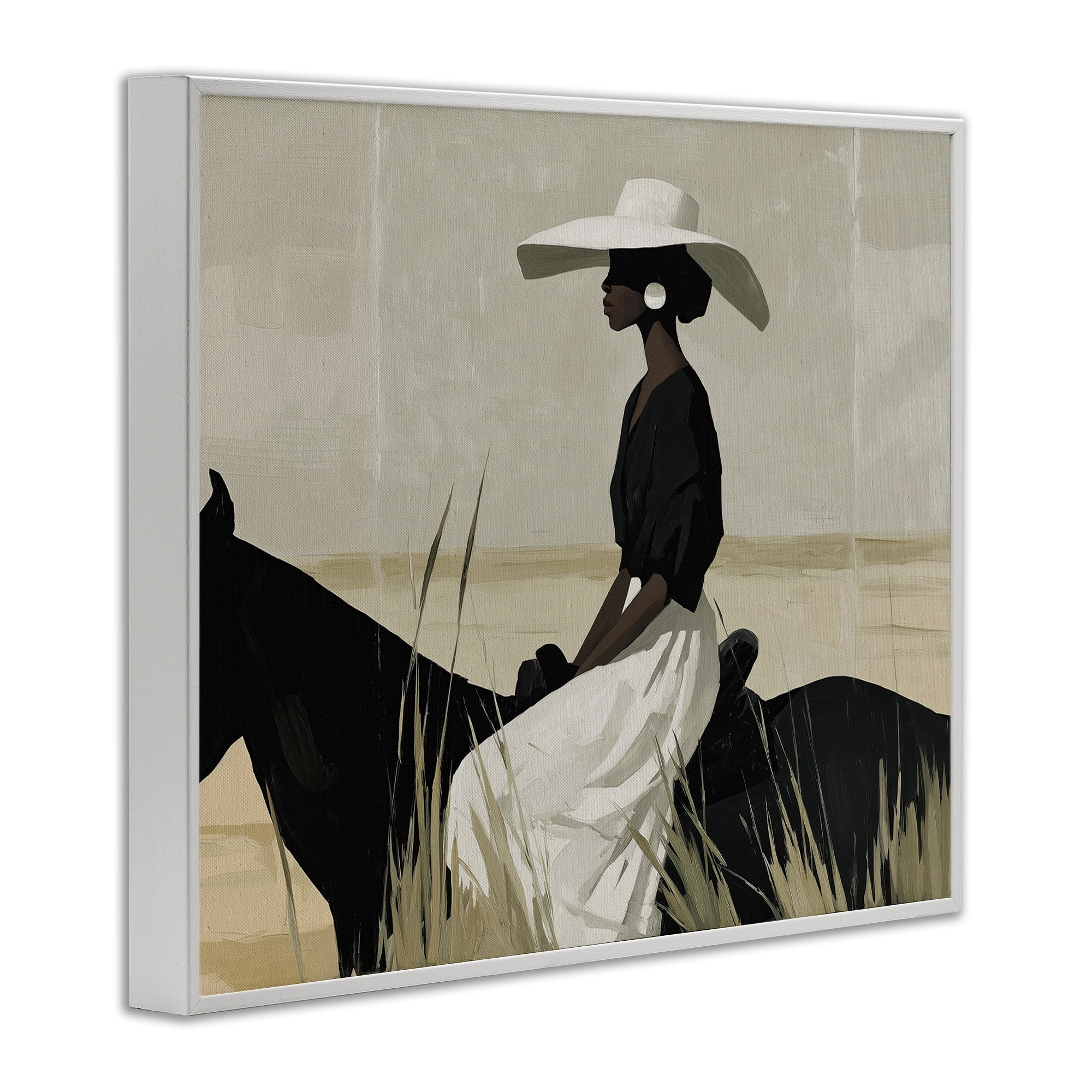 Stupell Industries Equestrian Elegance Silhouette White Framed Giclee Art, design by Svetlana Aleynikova
